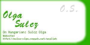 olga sulcz business card